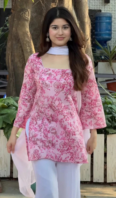 Aanya Pink Blossom Salwar Suit