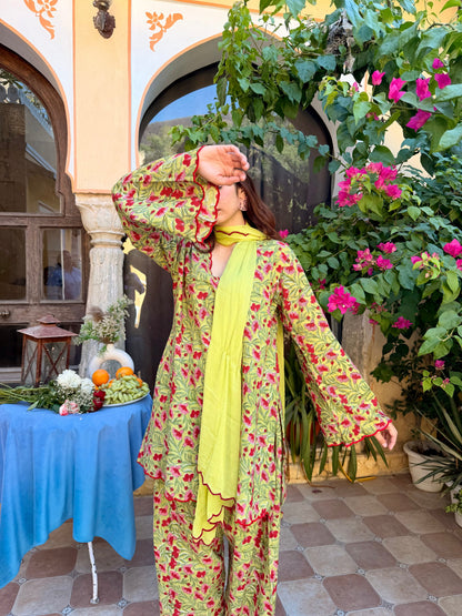 Hairat Green Farshi Set