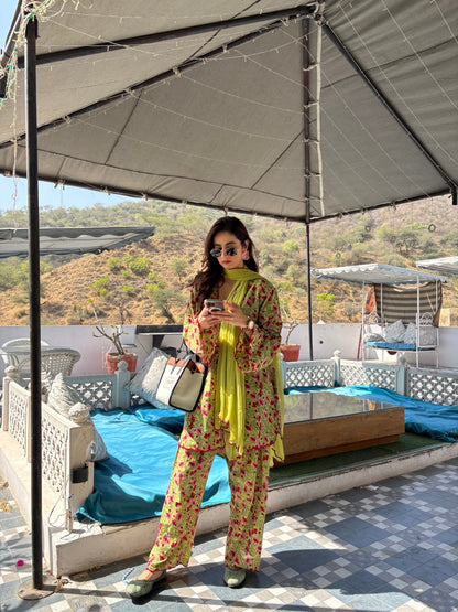 Hairat Green Farshi Set