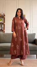 Kim Kali Kurta In Cotton - Brown