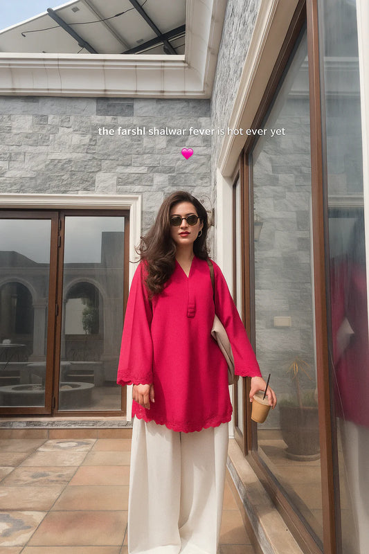 Kiara Fuchsia Farshi Shalwar Set