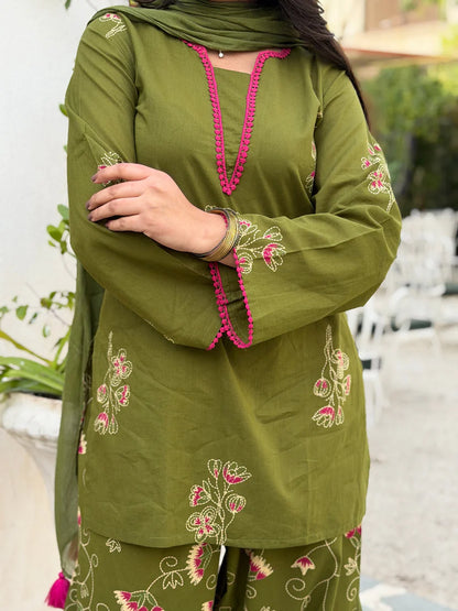 Aarohi Classic Olive Salwar Suit