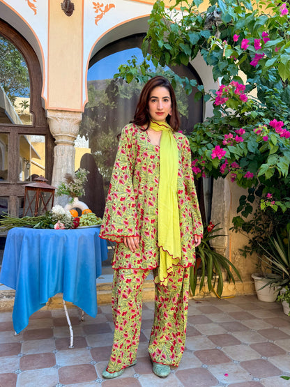 Hairat Green Farshi Set