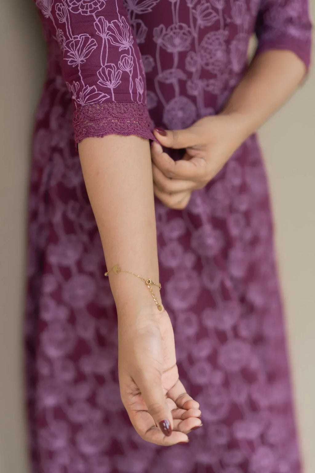 Plum Dalia Viscose Printed A-line Dress