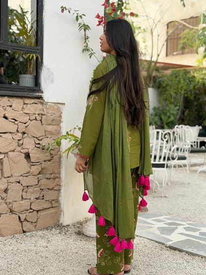 Aarohi Classic Olive Salwar Suit