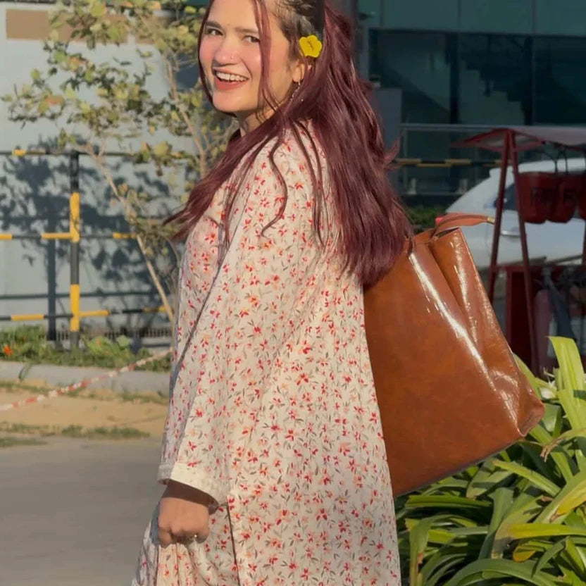 Gulnaar Rose Bloom Kurta Set