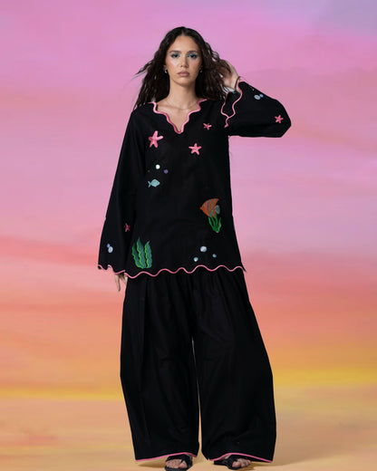 Arohi Floral Embroidered Kurta with Patiala Salwar Set