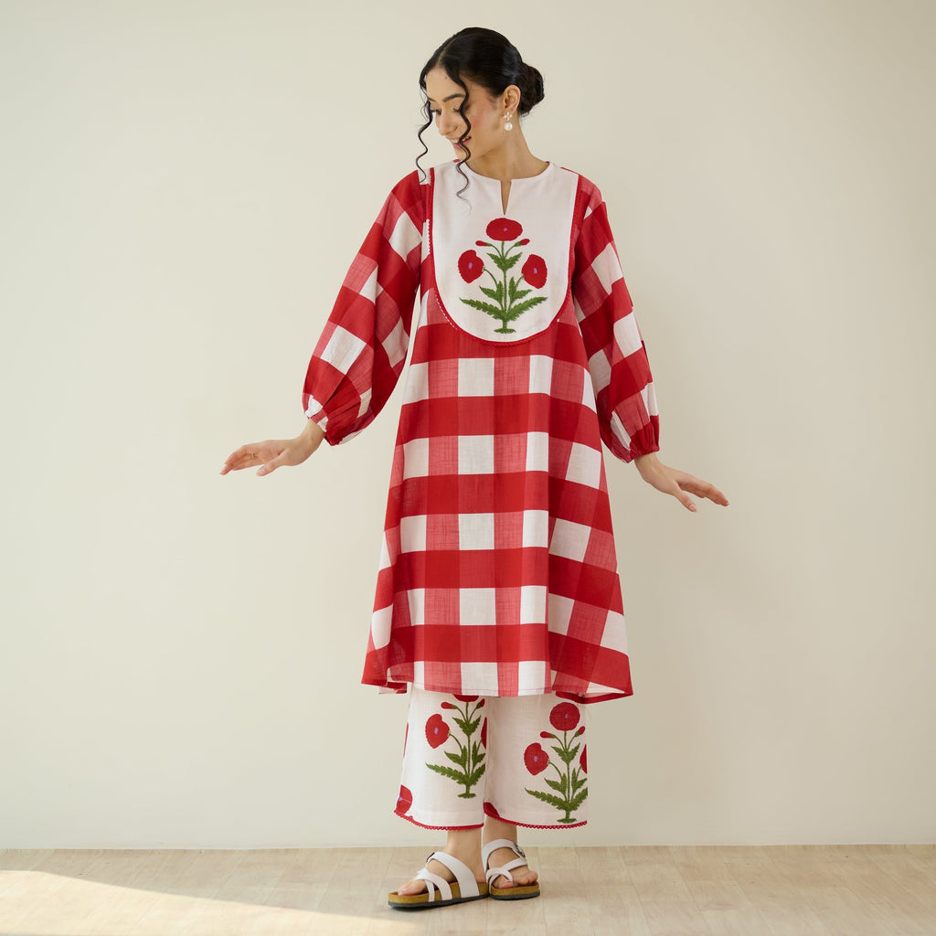 Soft Petal Pure Cotton Kurti Set