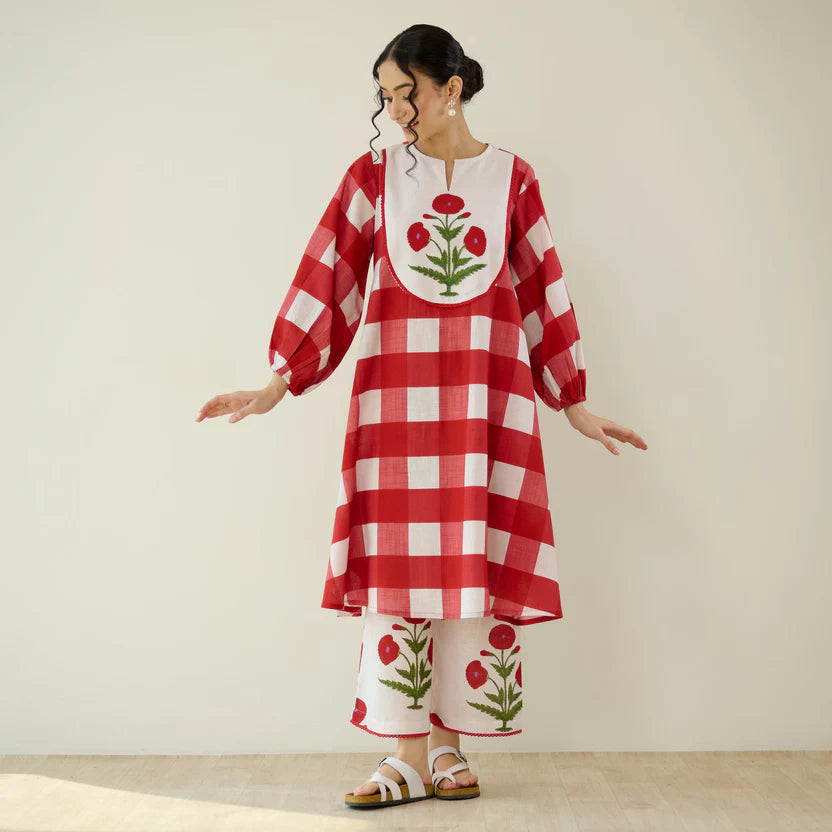 Aarohi Floral Pure Cotton Kurti Set