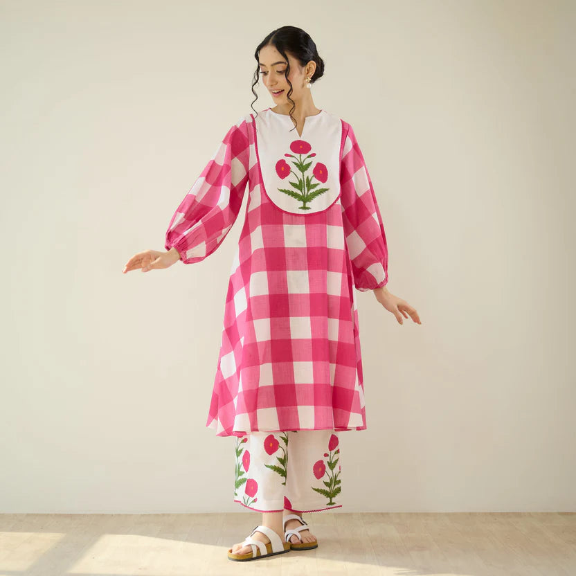 Aarohi Floral Pure Cotton Kurti Set