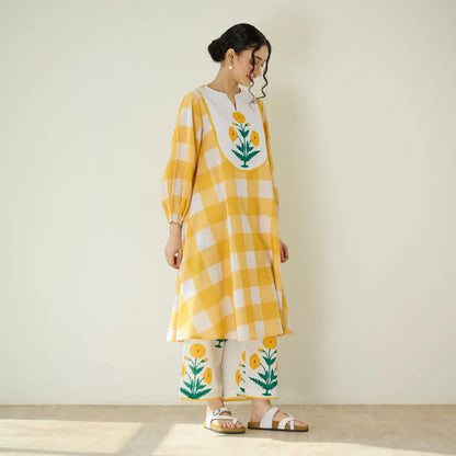 Aarohi Floral Pure Cotton Kurti Set