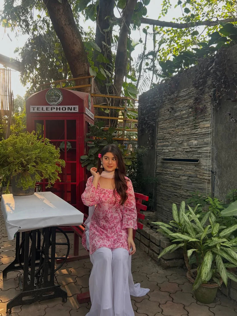 Aanya Pink Blossom Salwar Suit