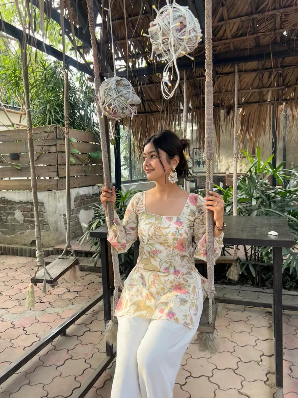 Jaipuri Soft Cotton Rayon Padded Top & Palazzo Set
