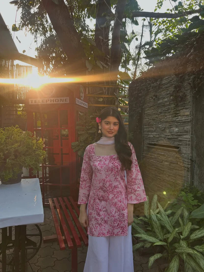Aanya Pink Blossom Salwar Suit