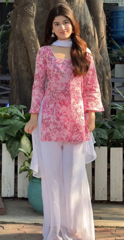 Aanya Pink Blossom Salwar Suit