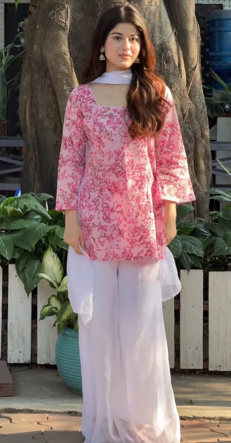 Aanya Pink Blossom Salwar Suit