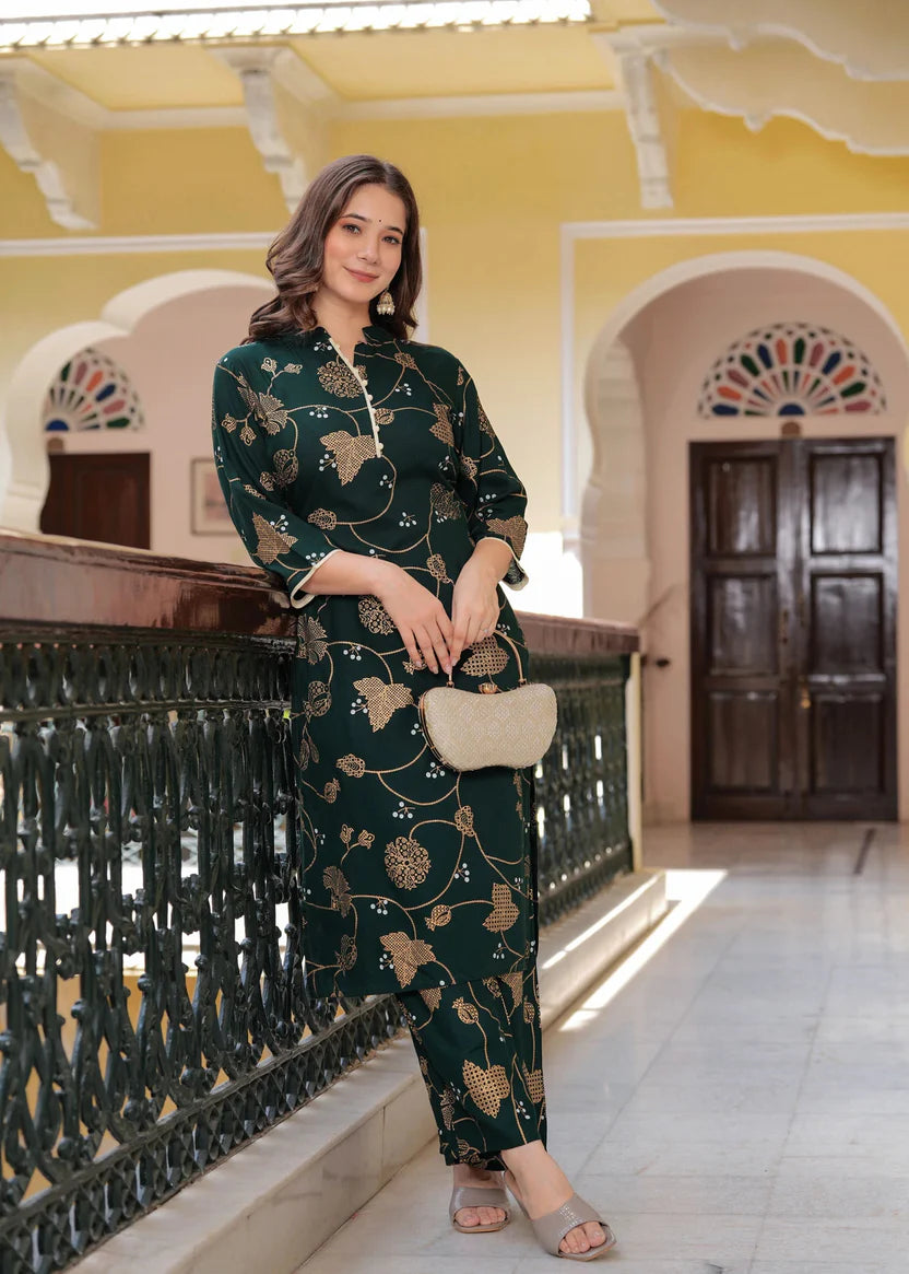 Mira Royal Viscose Rayon Kurta Palazzo Set